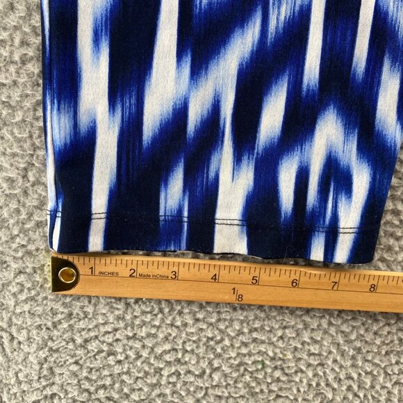 Calvin Klein Jumpsuit Womens 10 Blue Tank Stretch Wide Leg Smocked Waist Casual - Picture 11 of 12